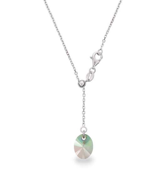 Collar Candy Pendulo Ajustable Luminous Green - Swarovski joyas