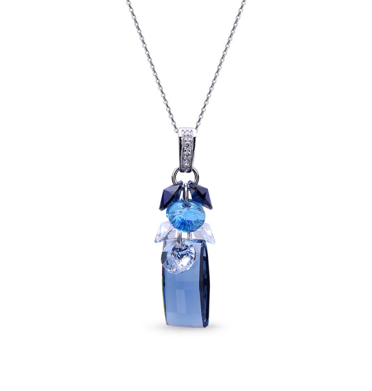 Collar Neka Dives Denim Blue - Swarovski joyas