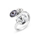 Anillo Lollipop Cristal Silver Night - Swarovski joyas