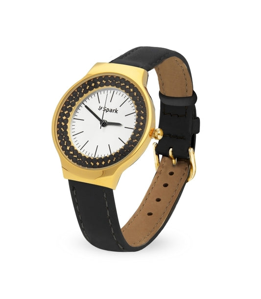 Reloj Mercury Gold Jet - Swarovski joyas